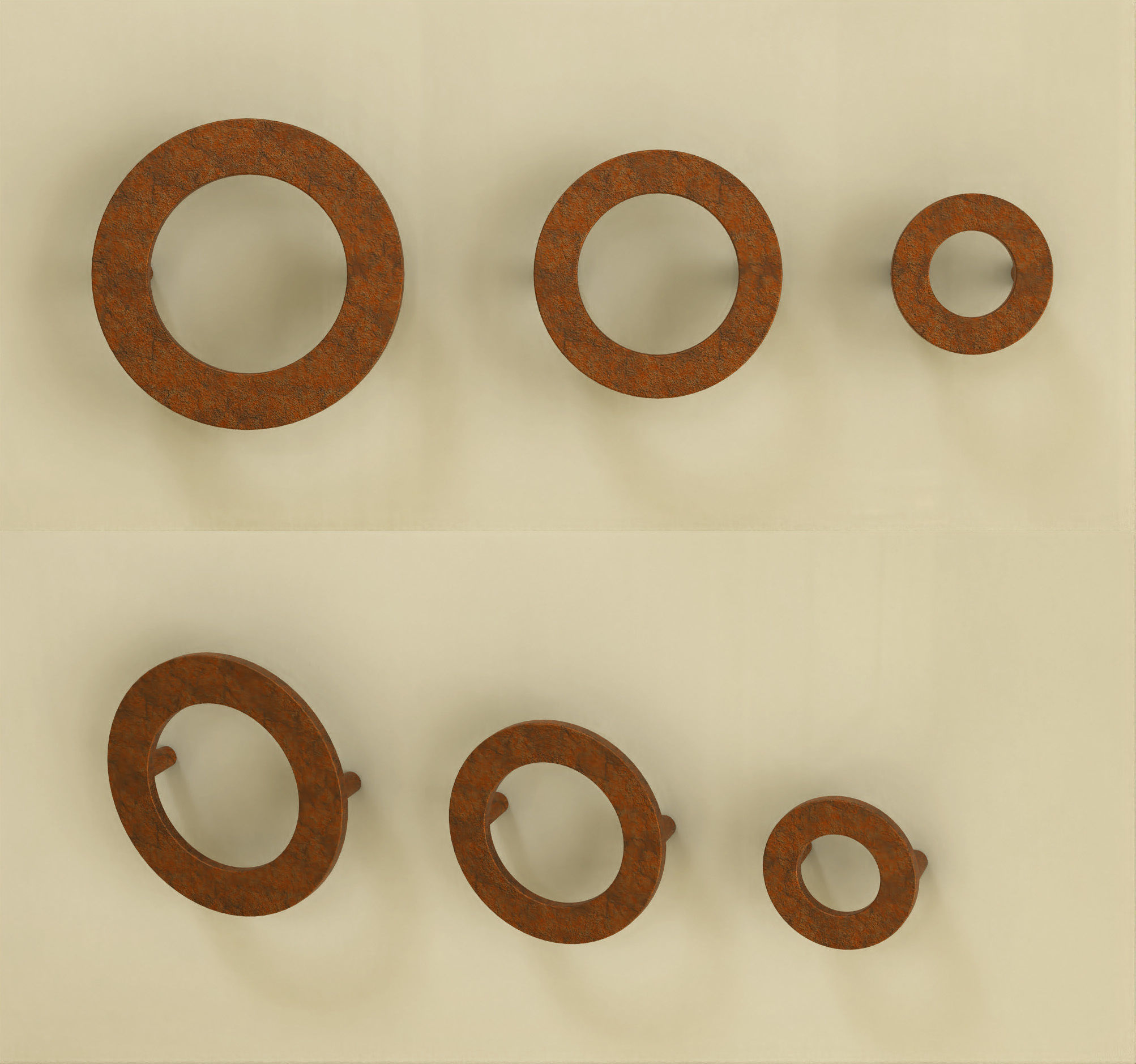 Giusti furniture handle set 01 Free 3D model_1