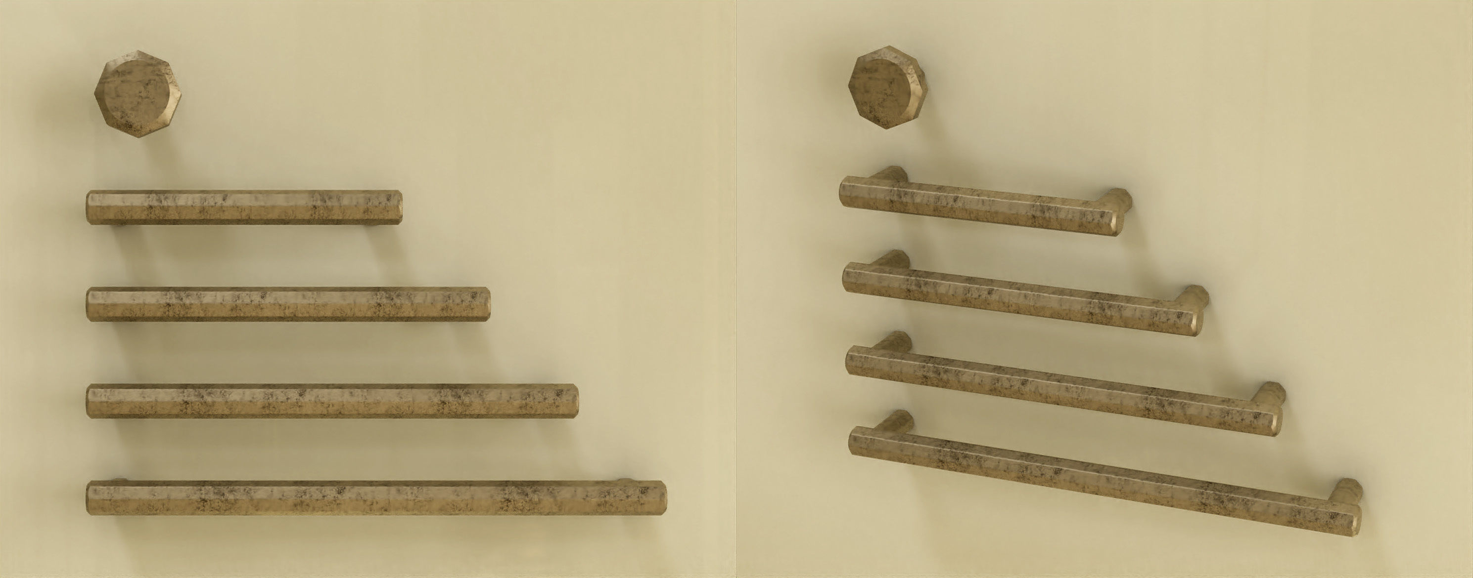 Giusti furniture handle set 01 Free 3D model_6