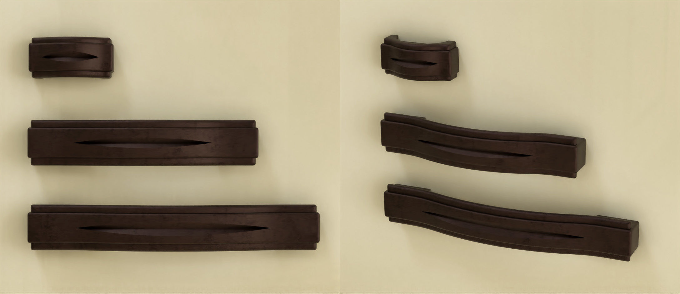 Giusti furniture handle set 01 Free 3D model_3