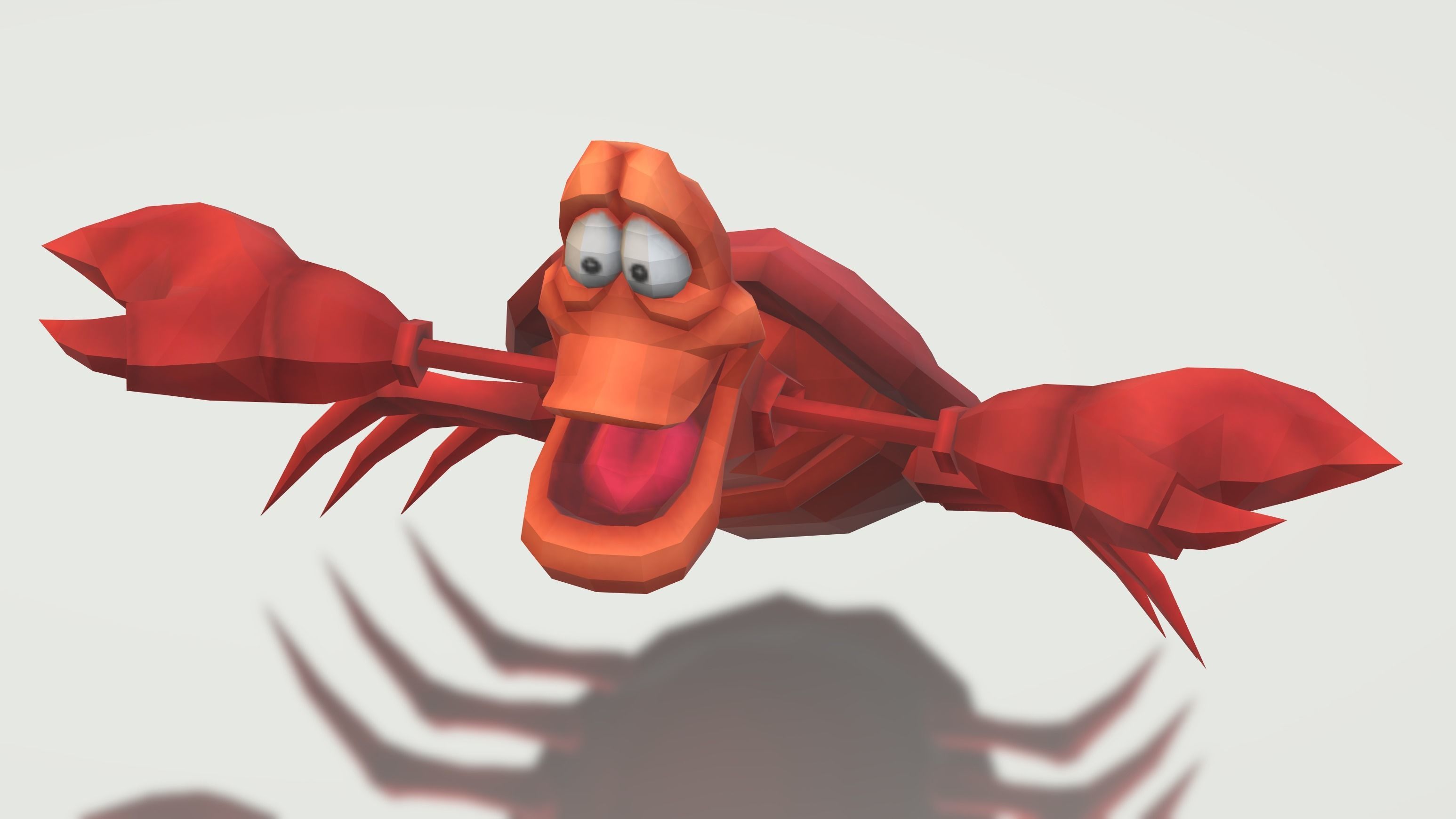 Sebastian from The Little Mermaid 3D print model Low-poly 3D model_3