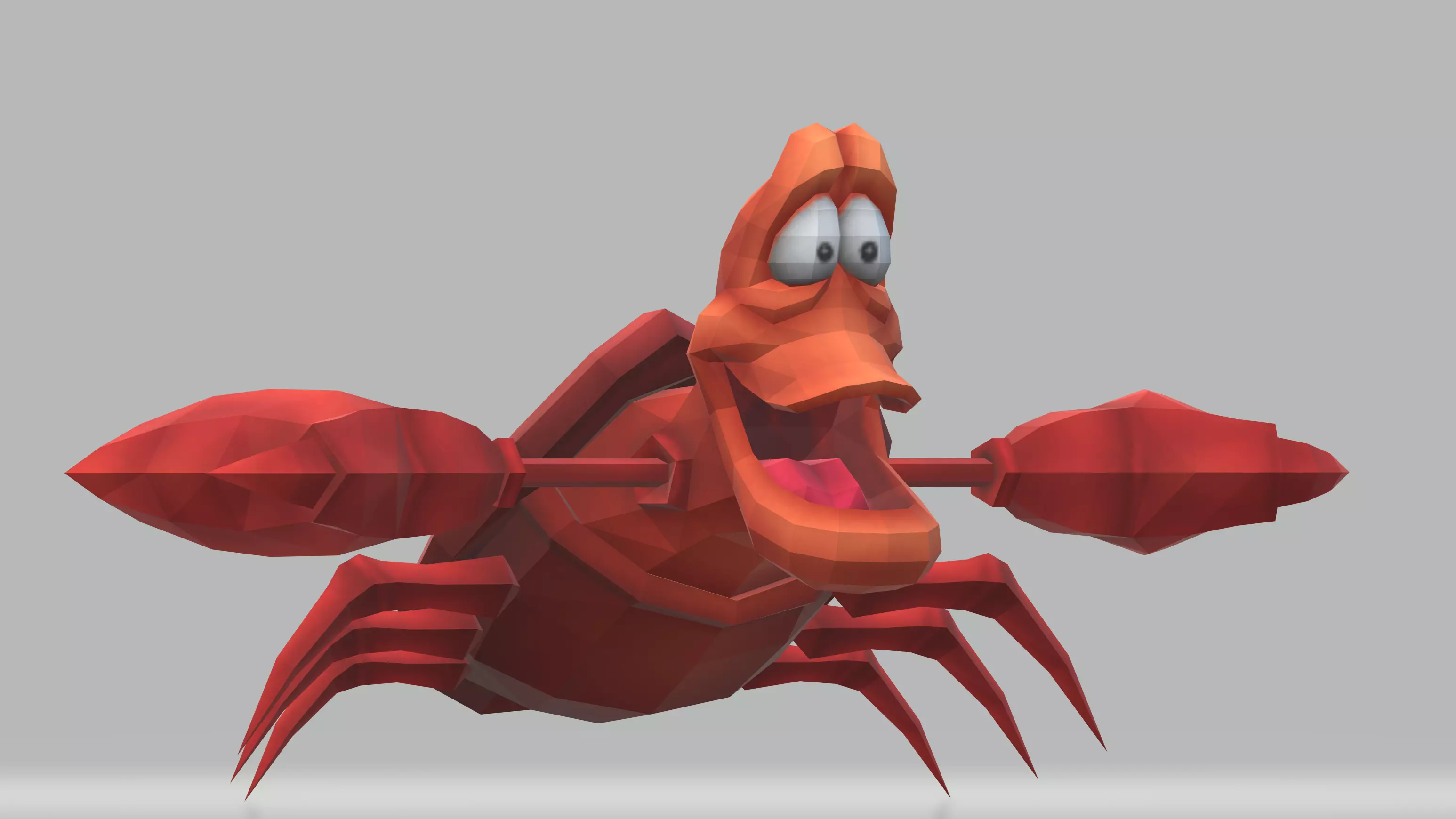 Sebastian from The Little Mermaid 3D print model Low-poly 3D model_0