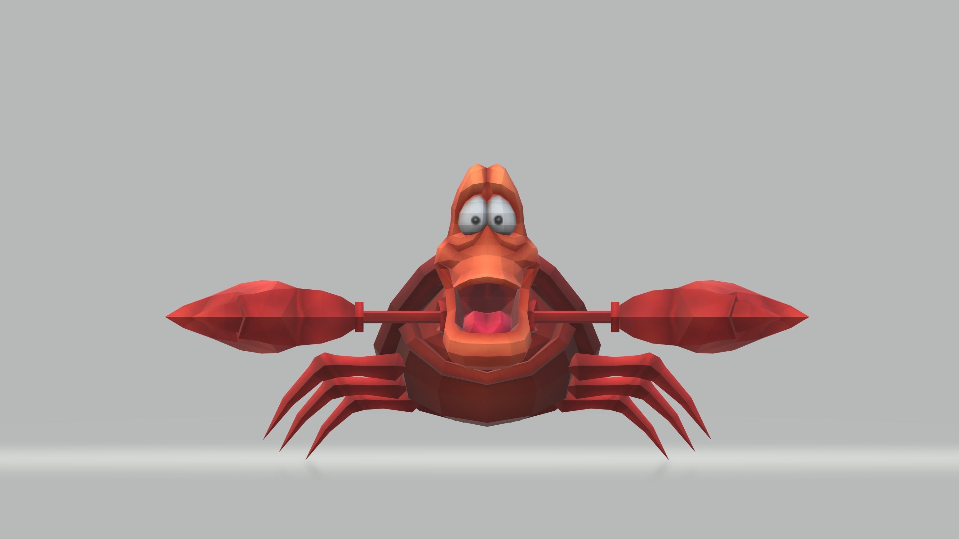 Sebastian from The Little Mermaid 3D print model Low-poly 3D model_2