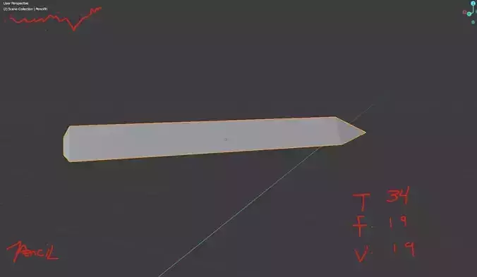 LowPolyTrianglePencil pencil