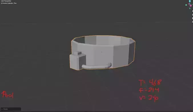 LowPolyPool cup with handle