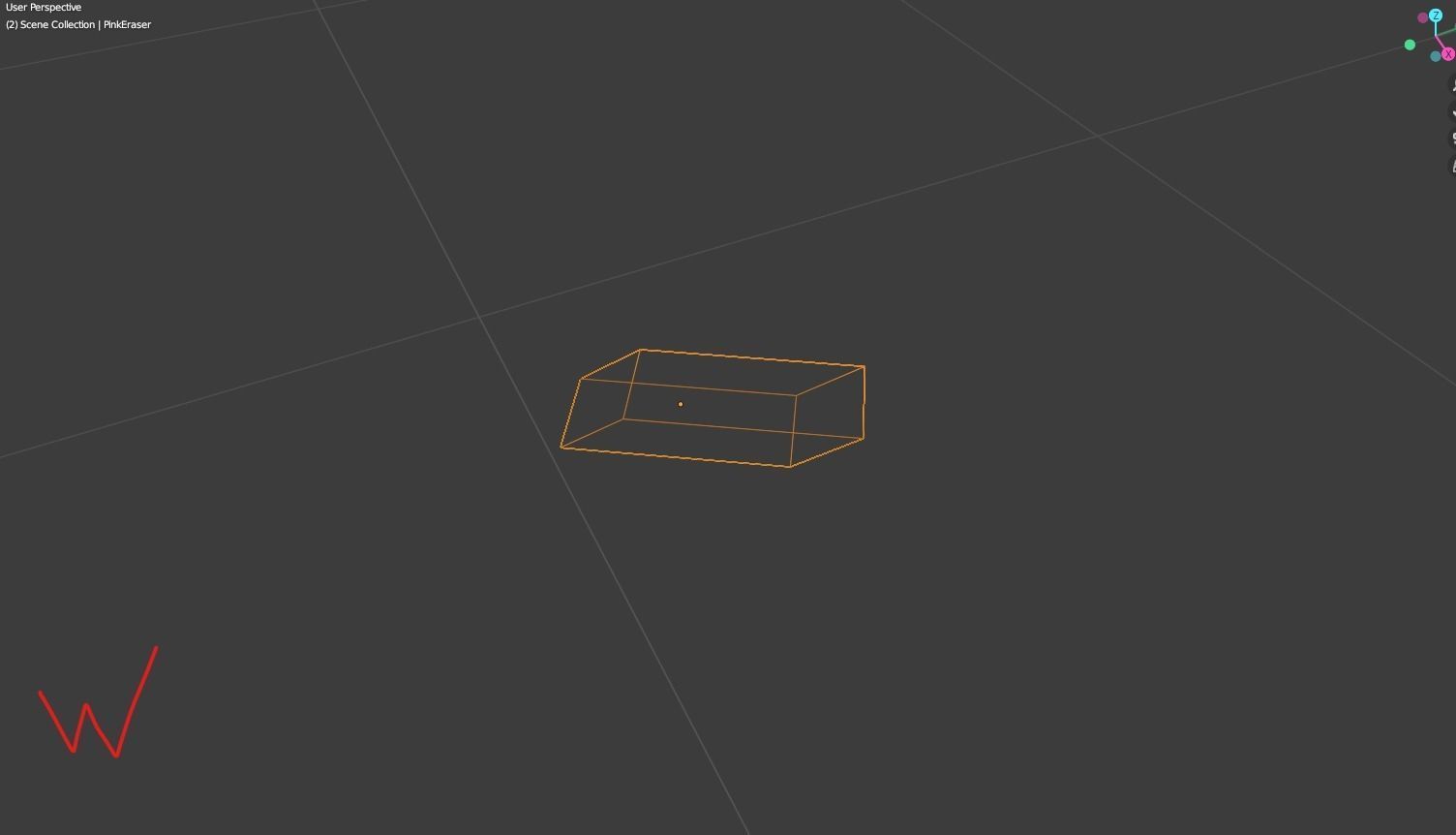 LowPolyPinkEraser cube Low-poly 3D model_1