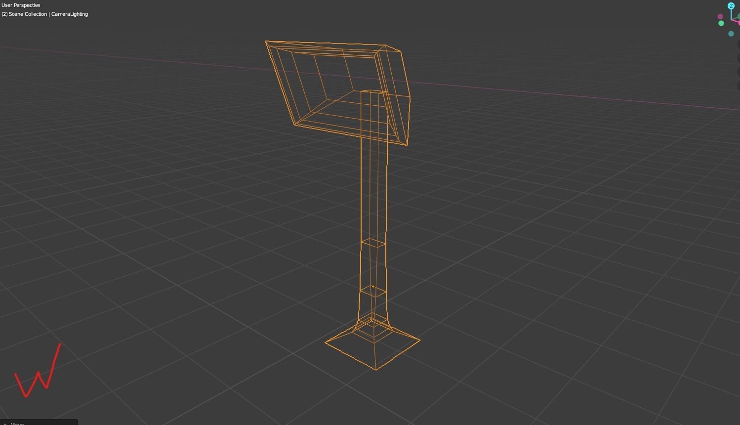 LowPolyPhotoLighting light pole Low-poly 3D model_1