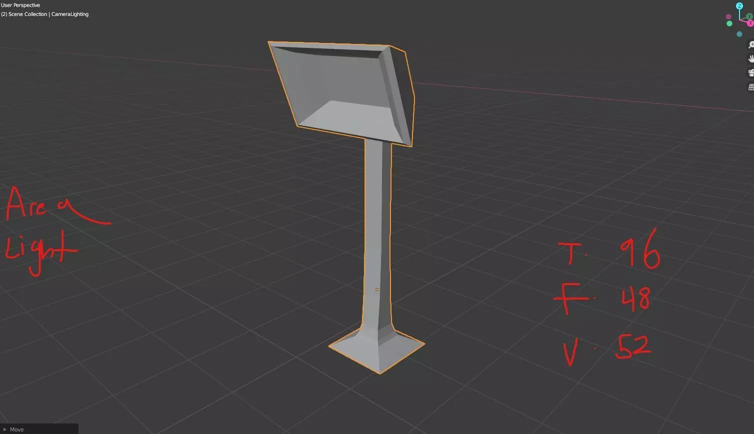 LowPolyPhotoLighting light pole Low-poly 3D model_0