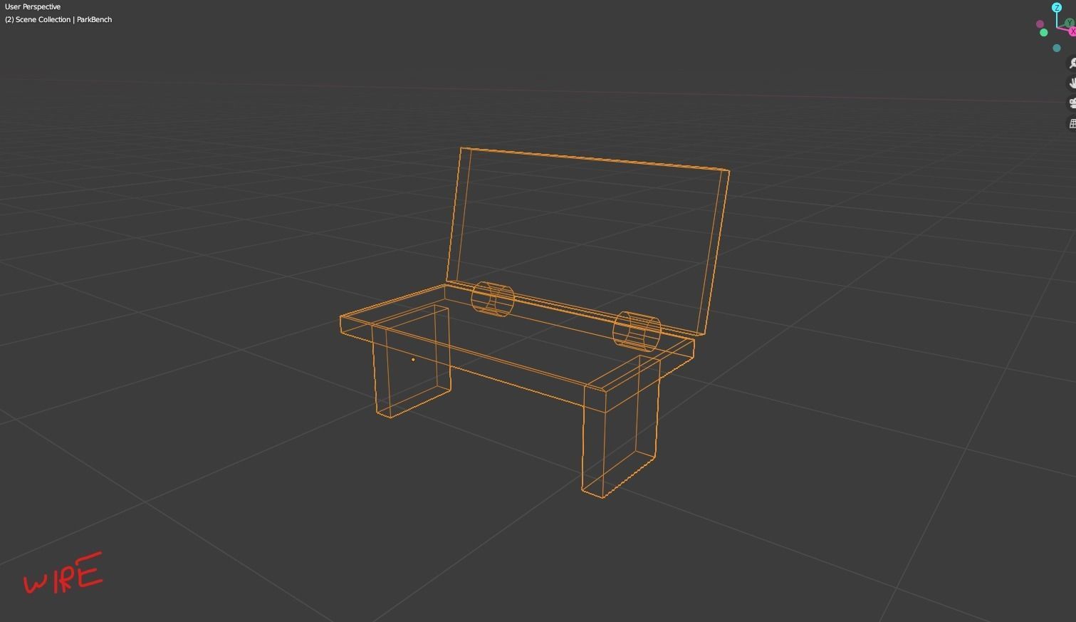 LowPolyParkBench bench with numbers Low-poly 3D model_1