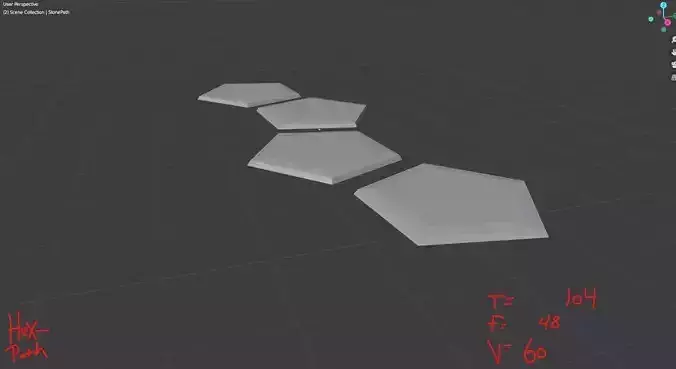 LowPolyHexSteps set of hexagons in game