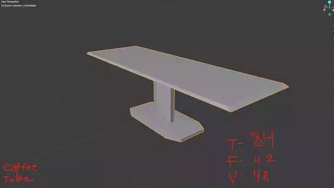 LowPolyCoffeeTable coffee table with markings