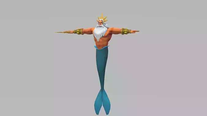 King Triton from The Little Mermaid 3D print model 