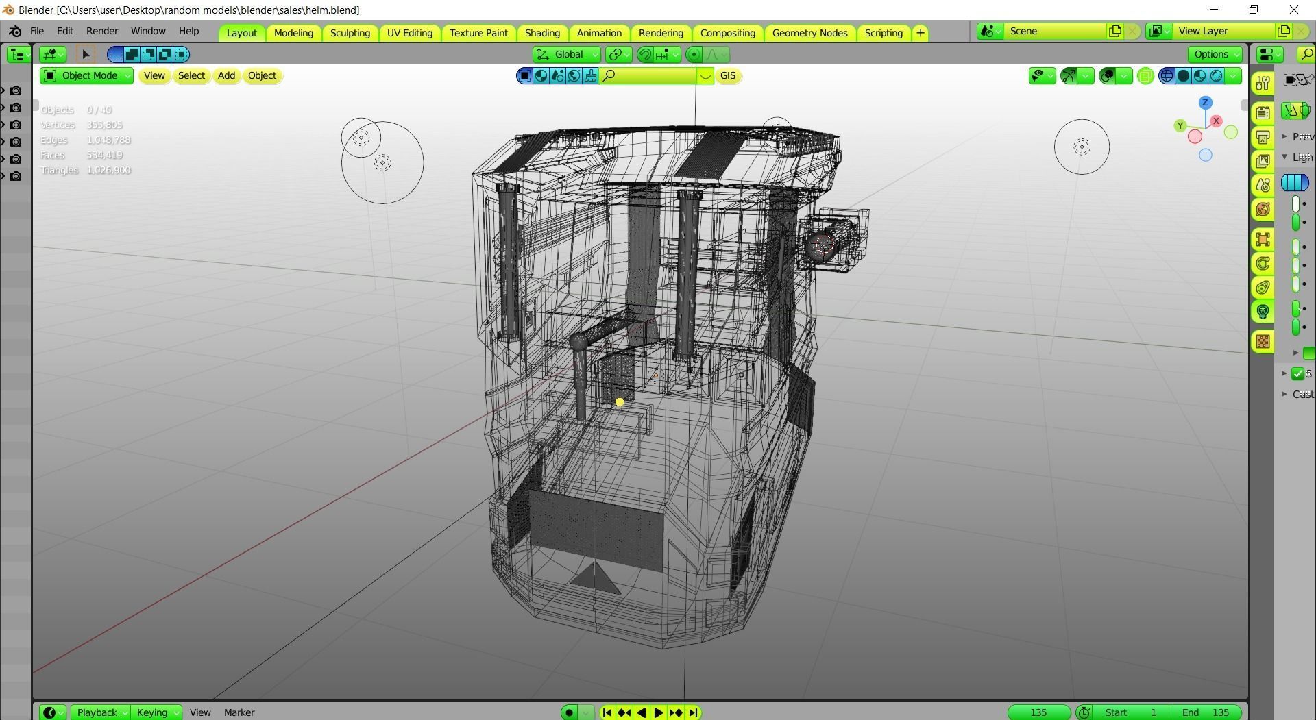 Helmet futuristic vending machine 3D model_10