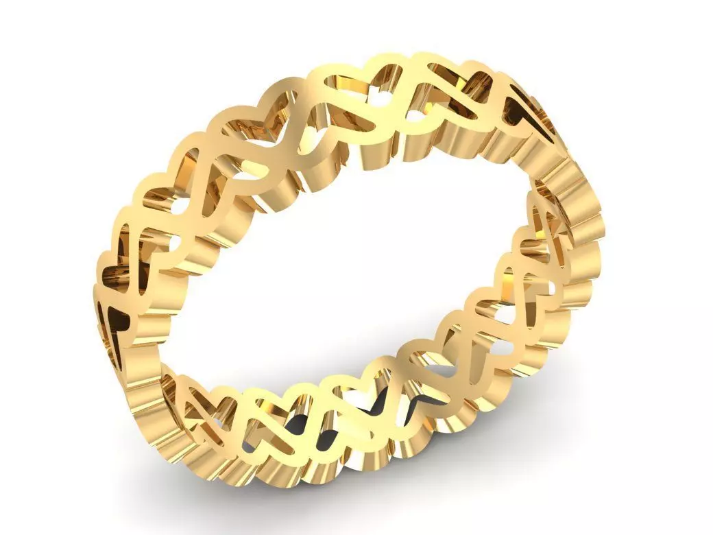 Geometric Interlocking X Pattern Band Ring 3D Model 2941 3D print model