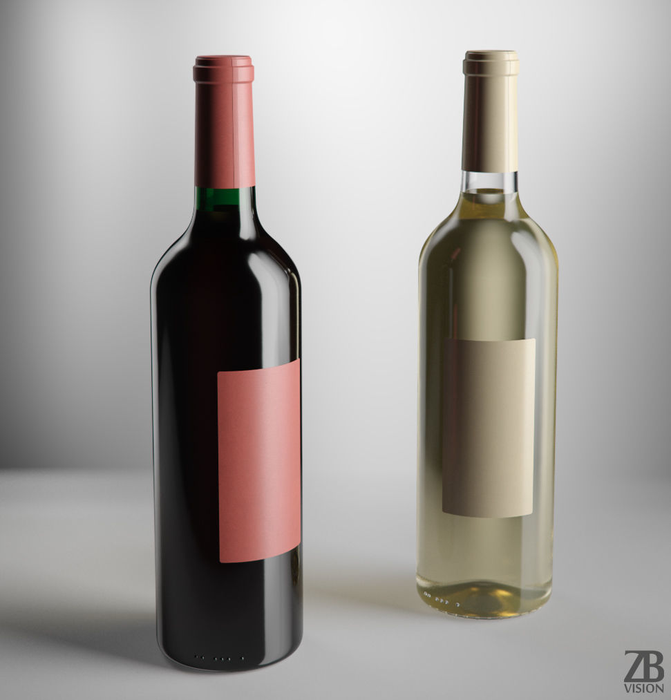 Wine Bottle 3D model_1