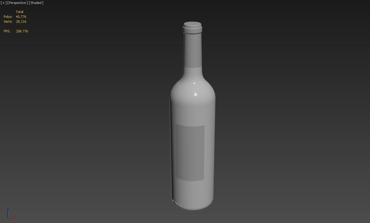 Wine Bottle 3D model_4