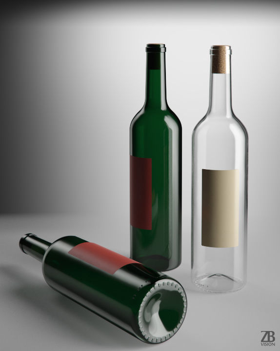 Wine Bottle 3D model_3