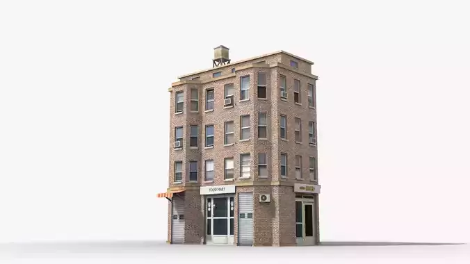 Apartment Building x27 Low-poly 3D model