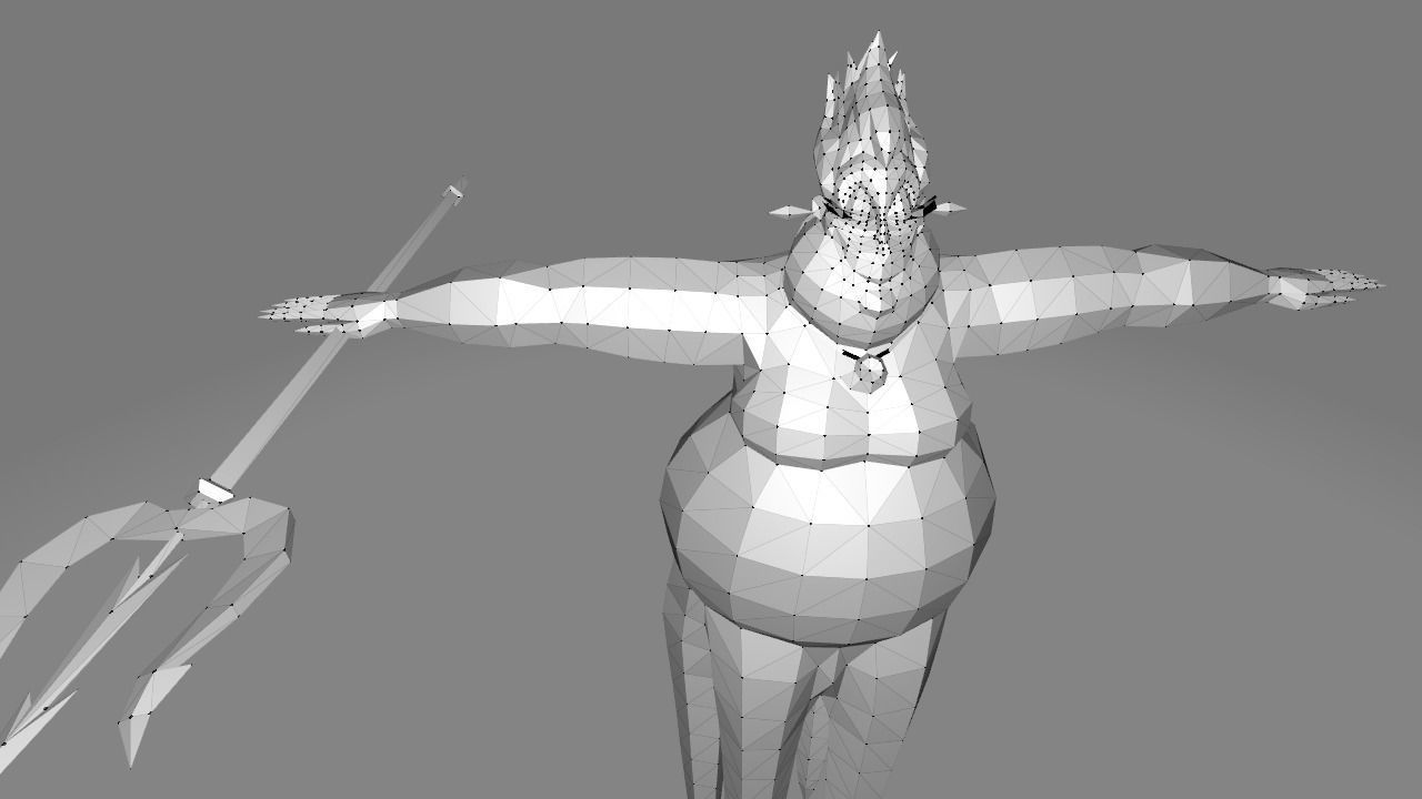 Ursula from The Little Mermaid 3D print model Low-poly 3D model Low-poly 3D model_4