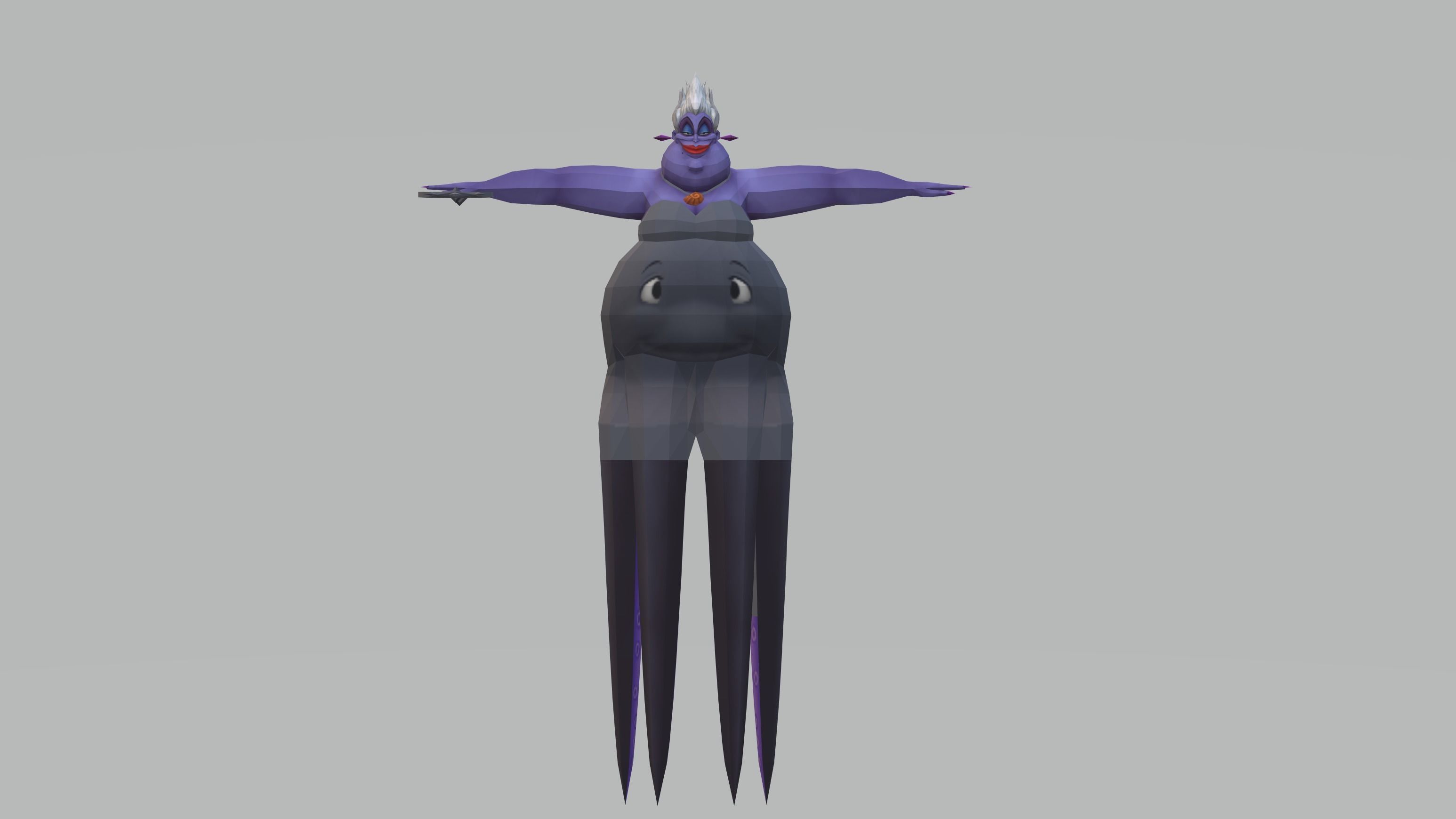 Ursula from The Little Mermaid 3D print model Low-poly 3D model Low-poly 3D model_2