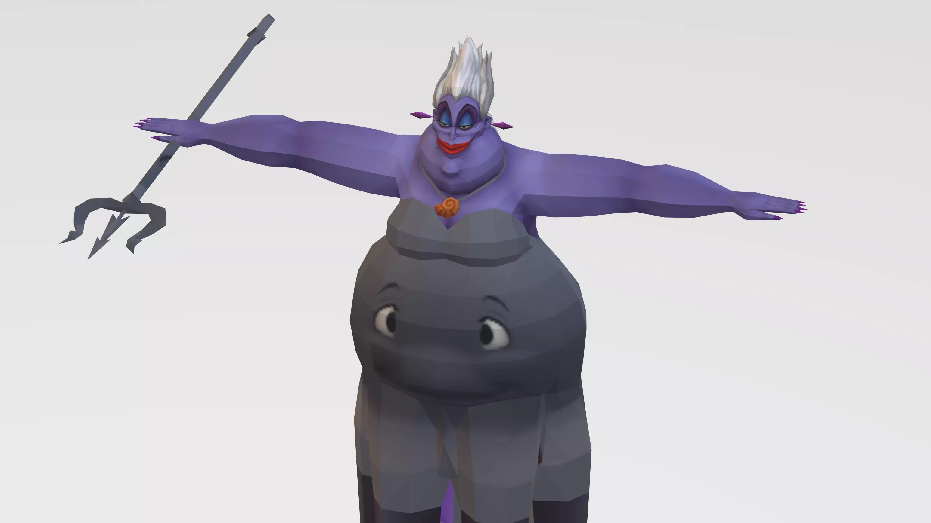 Ursula from The Little Mermaid 3D print model Low-poly 3D model Low-poly 3D model_0