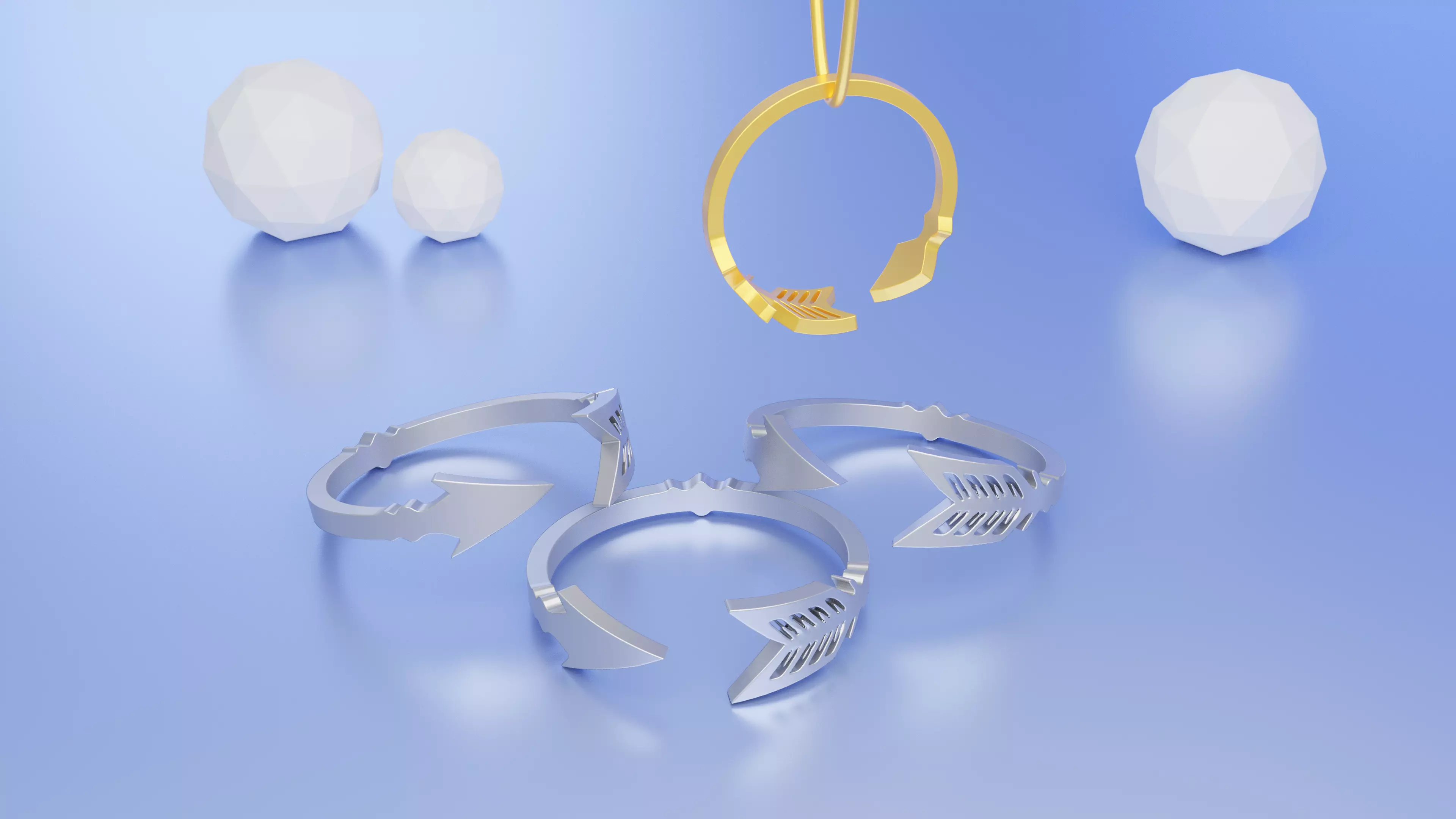 Arrow ring 3D print model_0