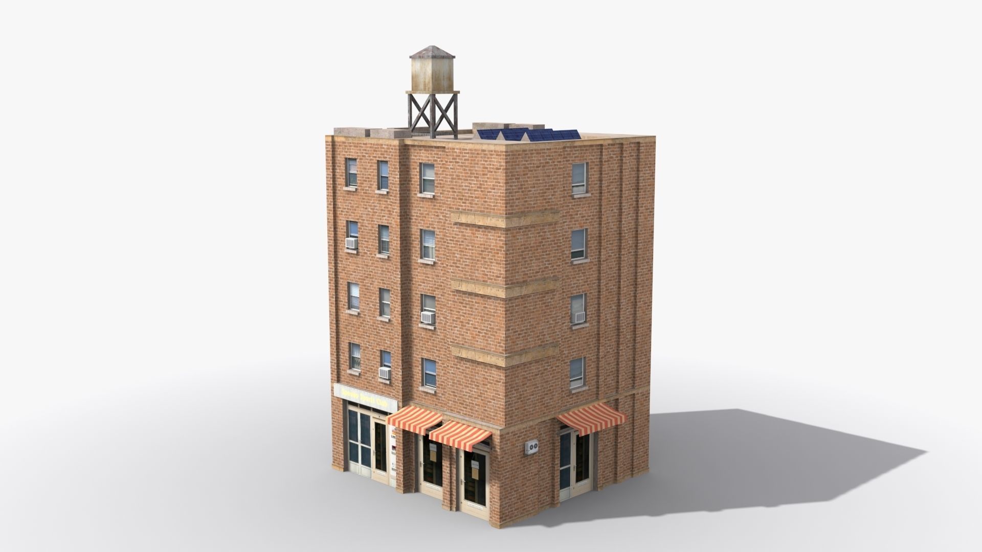 Apartment Building x30 Low-poly 3D model_3