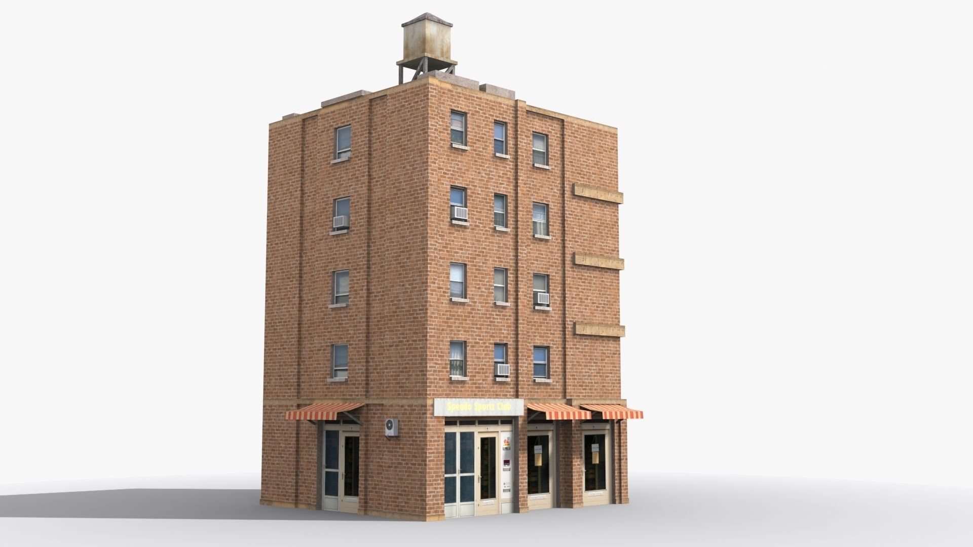 Apartment Building x30 Low-poly 3D model_2