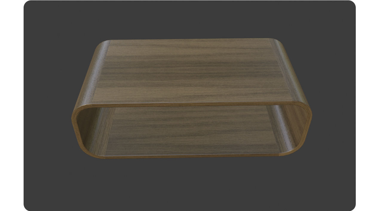 Coffee Table Brown Oak wood 3d model Low-poly 3D model_7