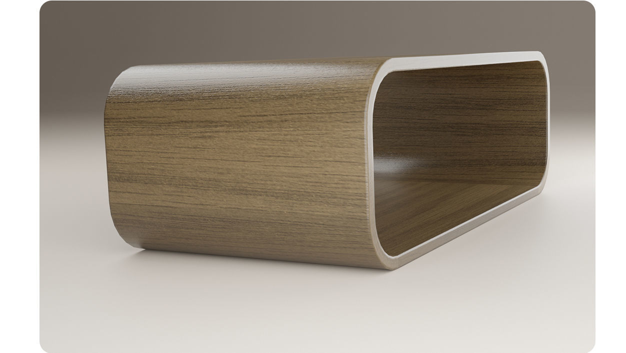 Coffee Table Brown Oak wood 3d model Low-poly 3D model_1