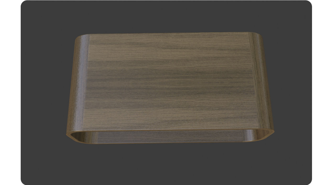 Coffee Table Brown Oak wood 3d model Low-poly 3D model_8