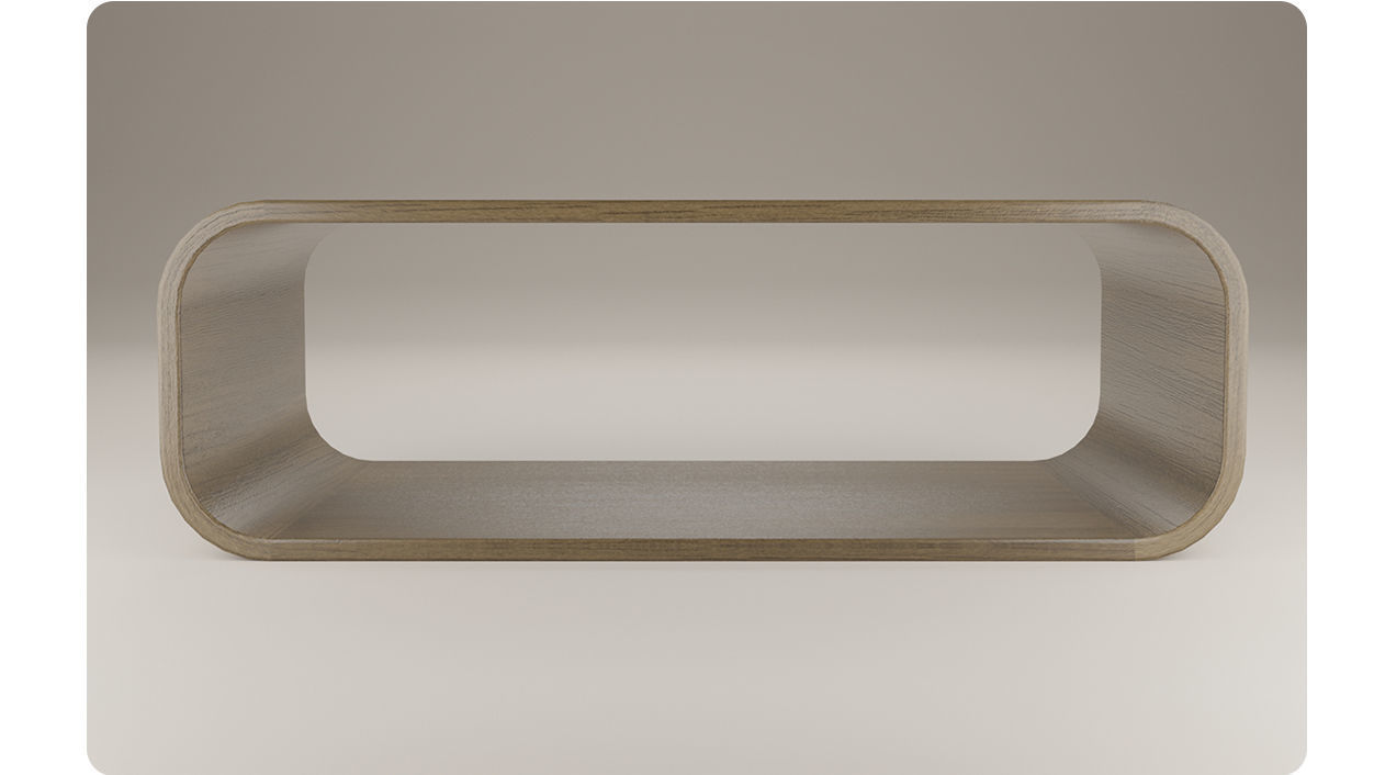 Coffee Table Brown Oak wood 3d model Low-poly 3D model_2