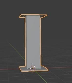 structural column Low-poly 3D model