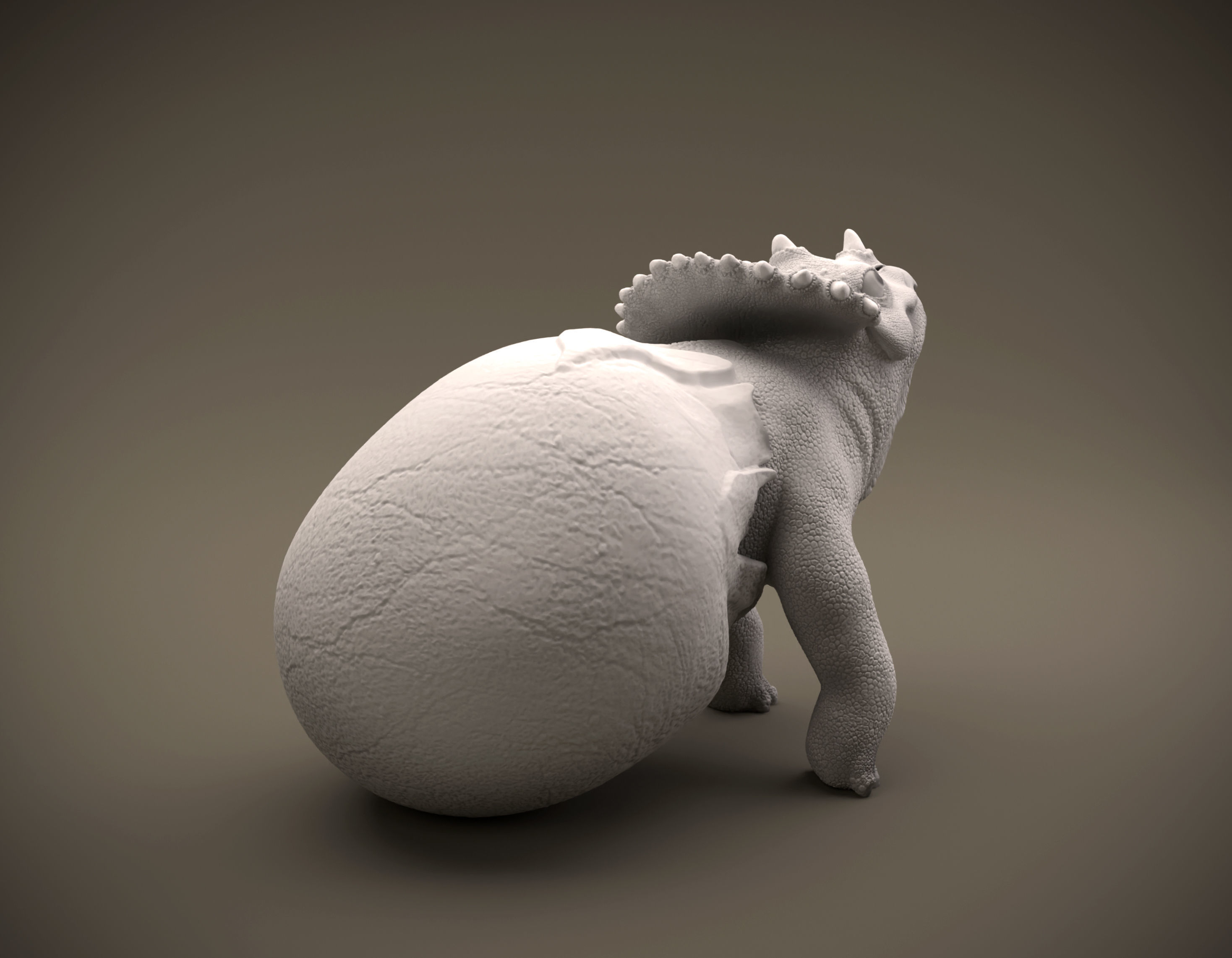 Triceratops hatchling baby dino intended for 3D printing 3D print model_4