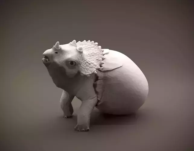 Triceratops hatchling baby dino intended for 3D printing 3D print model Triceratops hatchling baby dino intended for 3D printing 3D print model