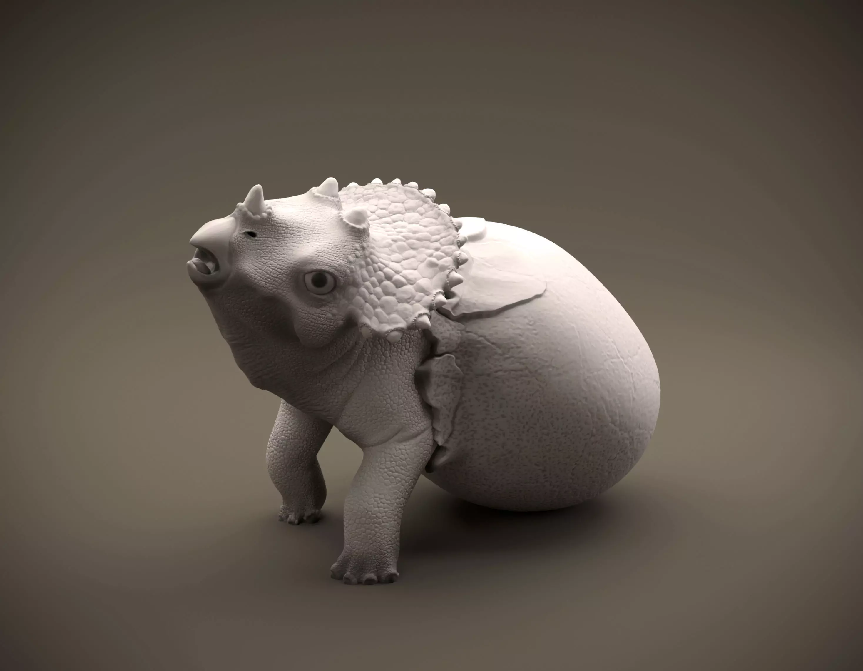Triceratops hatchling baby dino intended for 3D printing 3D print model_0