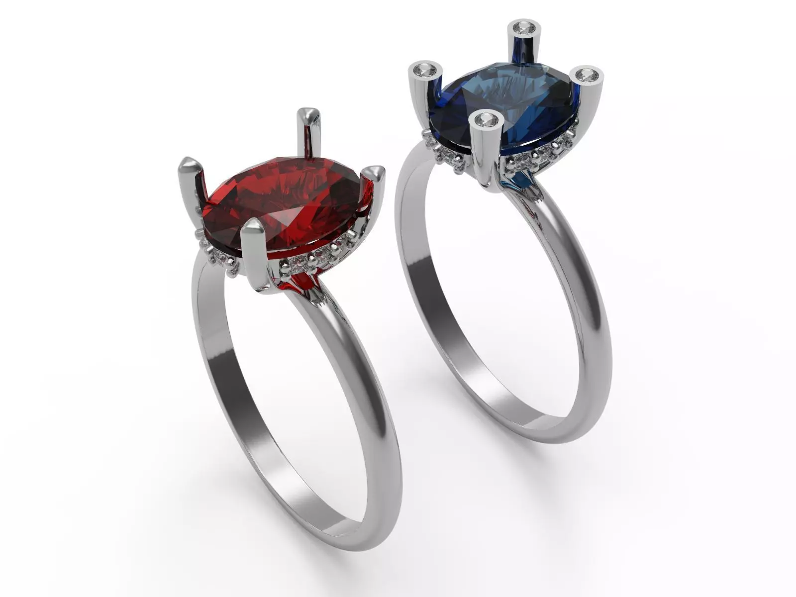 Oval ring 3D print model