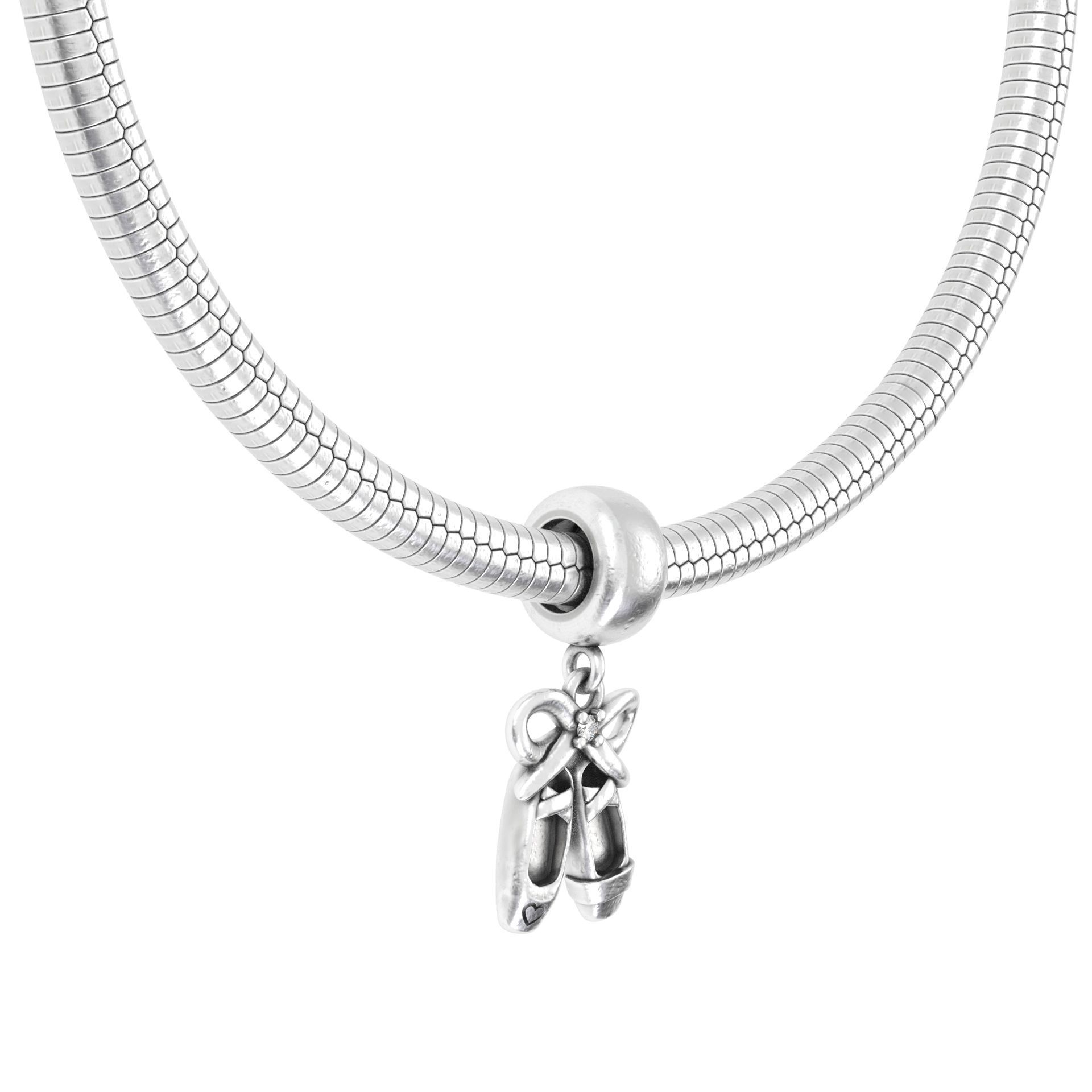 ballerina shoe charm 3D print model_6