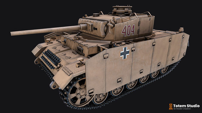 Panzerkampwagen III AUSJ M German Medium Tank 3D model