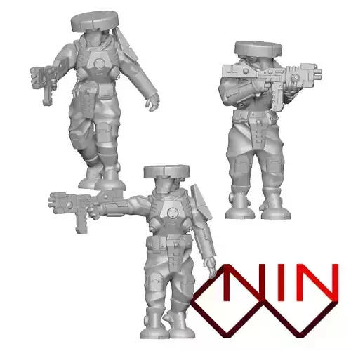 Jungle Trooper Team 3D print model