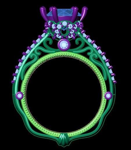 solitaire ring  3D print model_37