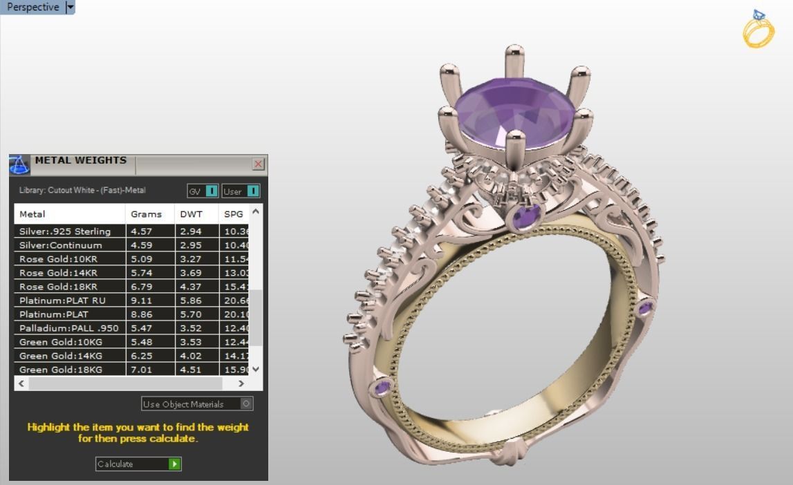 solitaire ring  3D print model_25