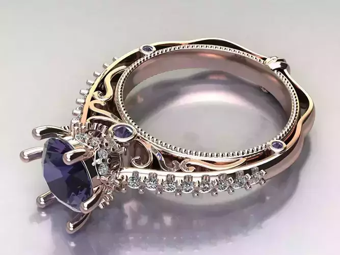 solitaire ring  3D print model