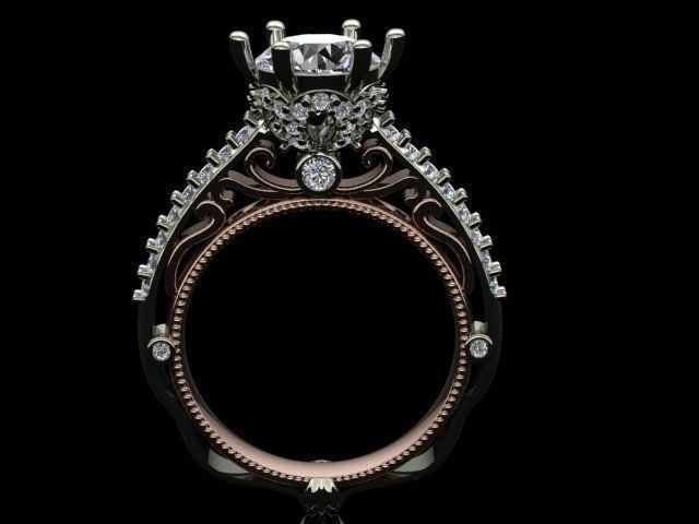 solitaire ring  3D print model_8