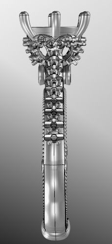 solitaire ring  3D print model_43