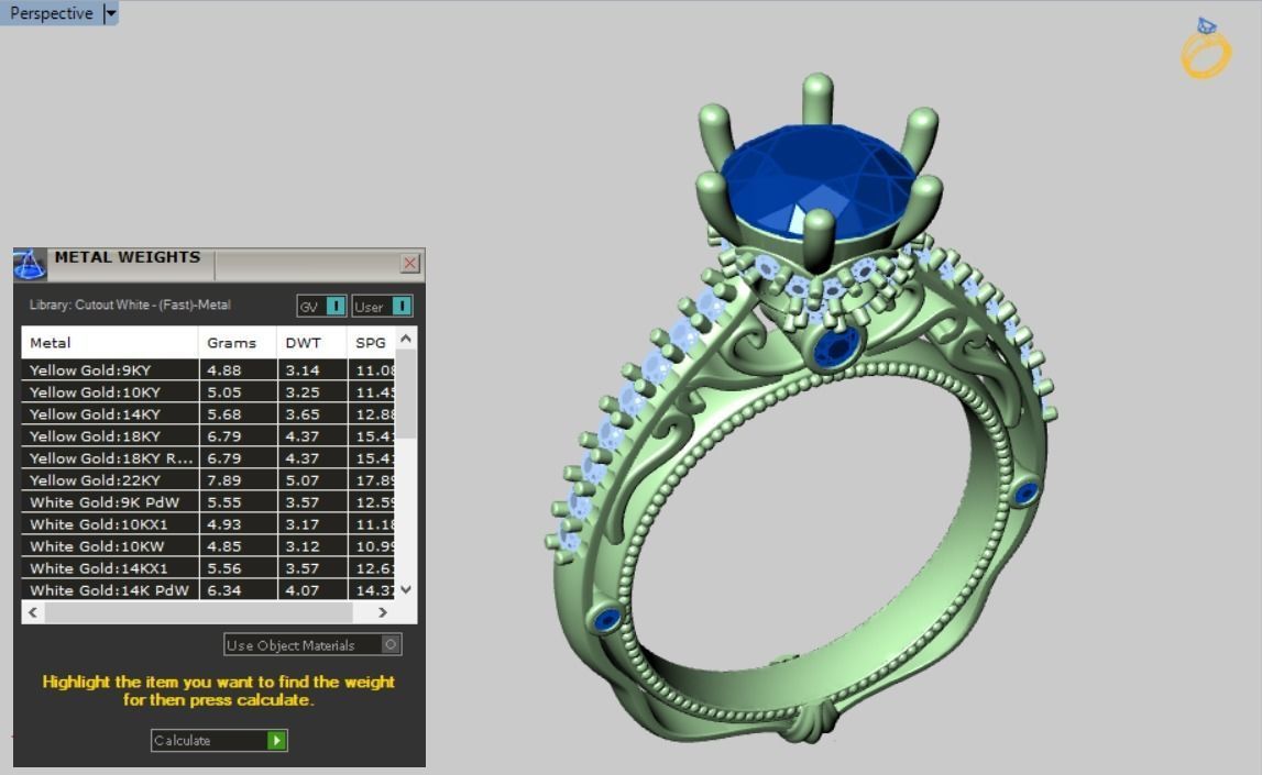 solitaire ring  3D print model_24