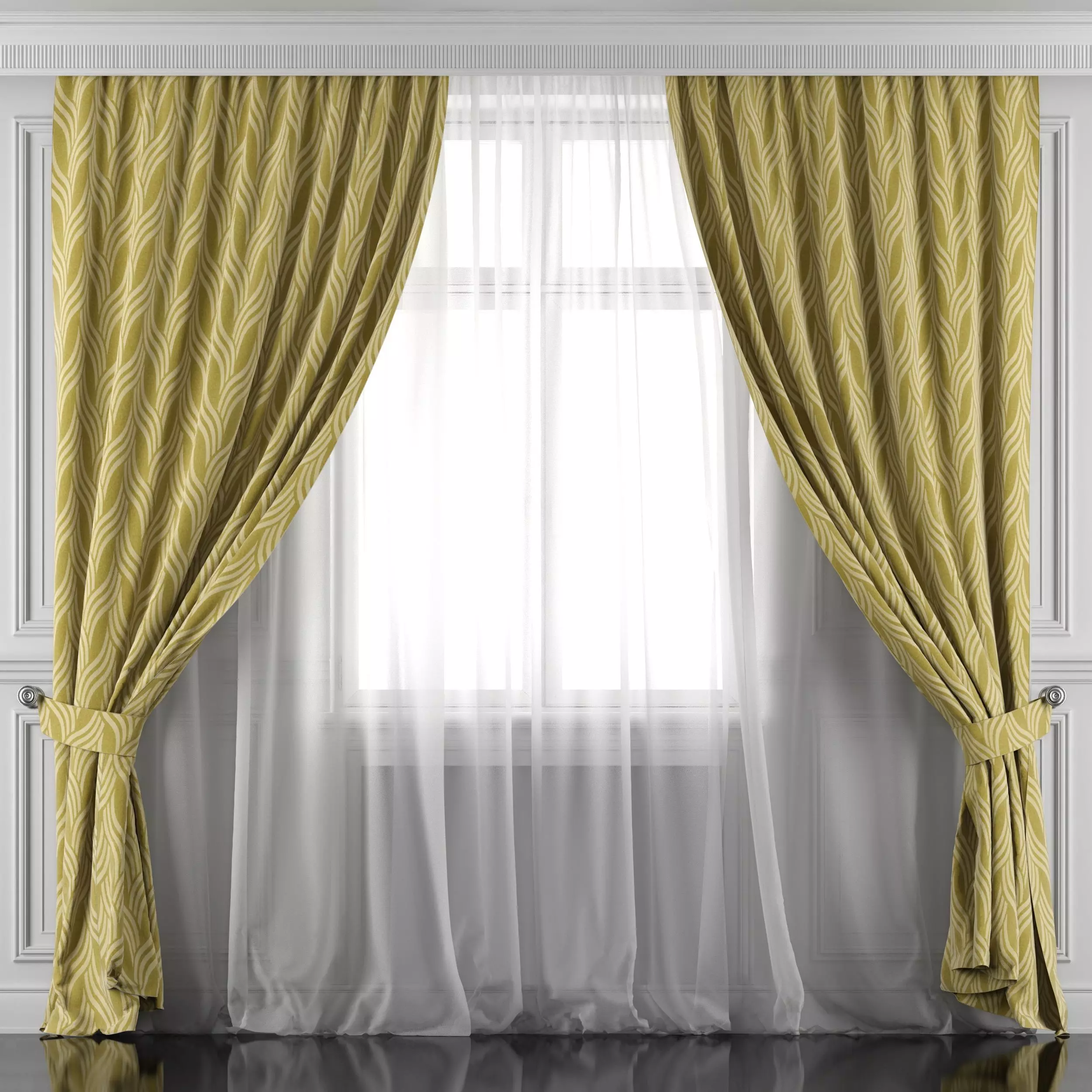 Curtain Set 467 3D model_0