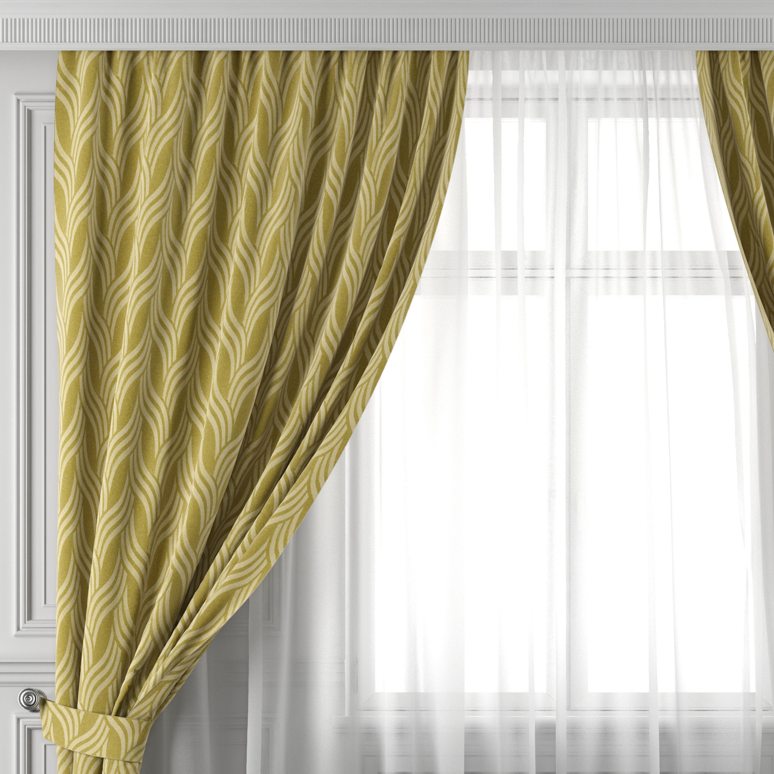 Curtain Set 467 3D model_1