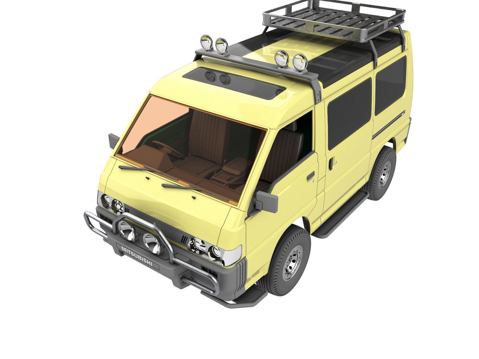 Mitsubishi Delica Star Wagon L300  fully 3d print for TRX4  3D print model_4