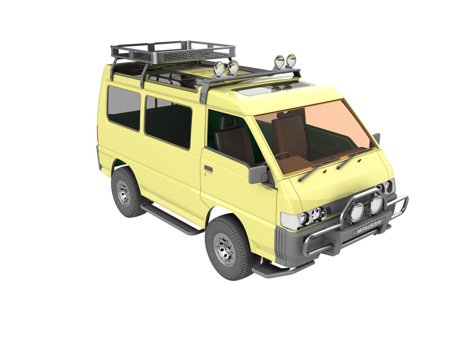Mitsubishi Delica Star Wagon L300  fully 3d print for TRX4  3D print model_10