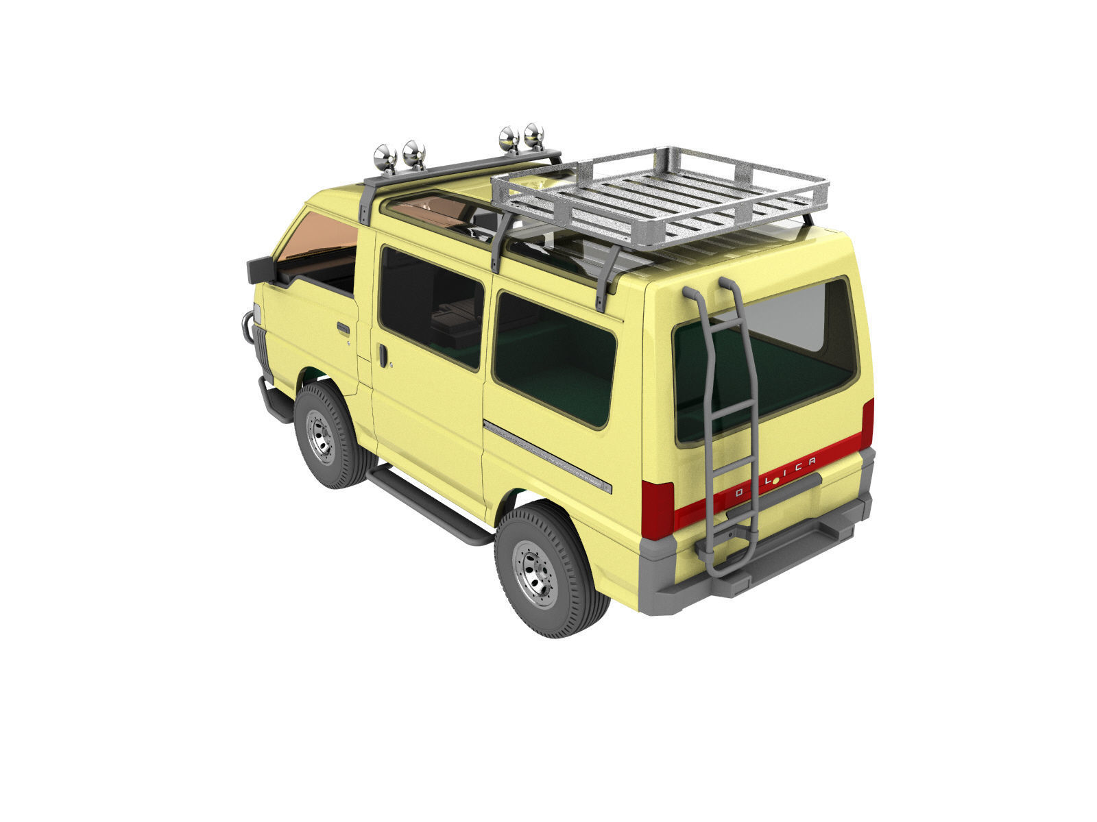 Mitsubishi Delica Star Wagon L300  fully 3d print for TRX4  3D print model_3